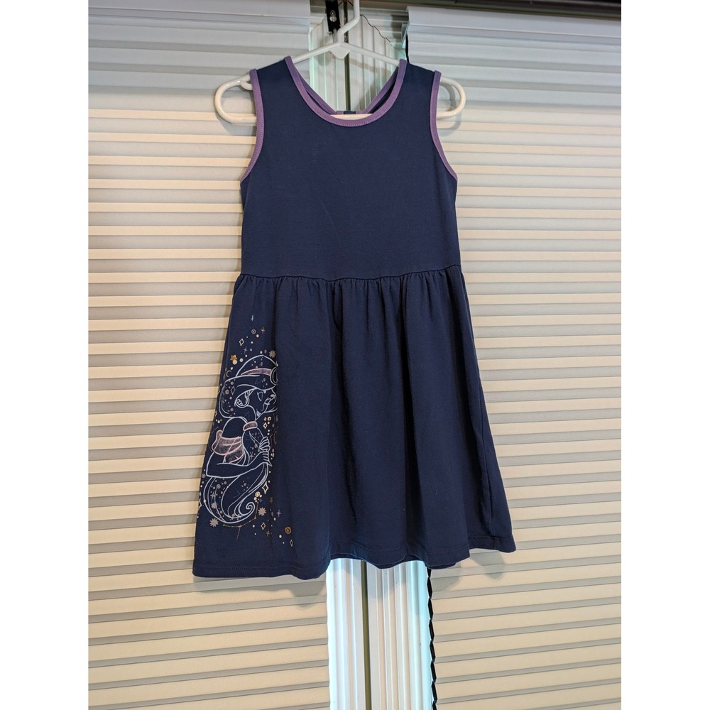 Disney Princess Jasmine Girls Blue Purple Cutout Back Dress Size 6/6X 995443PRM
